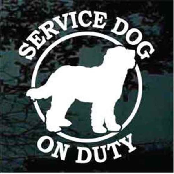 Service Dog On Duty Dog Decal Sticker