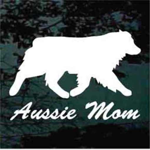 Aussie Mom Dog Decal Sticker