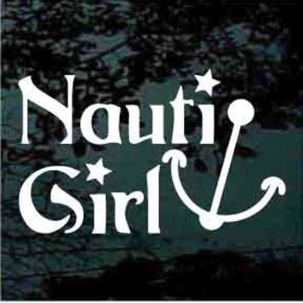 Nauti Girl anchor decal sticker