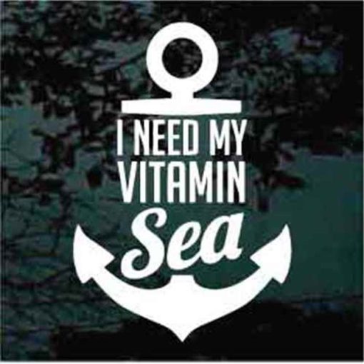 Need Vitamin sea anchor boating decal sticker