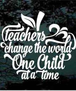 Teachers change the world decal sticker