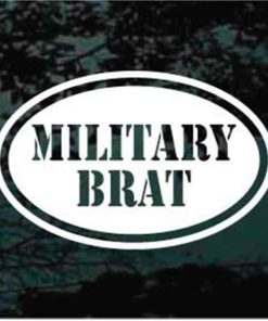 Military brat oval decal sticker