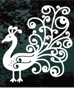 Peacock Decorative window decal Sticker