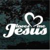 Jesus Loves me heart Decal Sticker