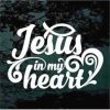 Jesus in my heart Christian decal sticker
