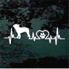Boston Terrier Heartbeat Love Decal Sticker