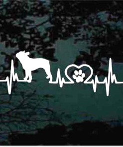 Boston Terrier Heartbeat Love Decal Sticker
