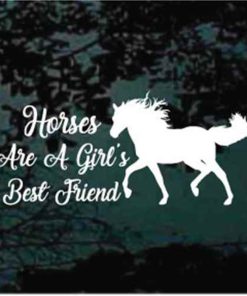 Horses are a girls best friend decal sticker