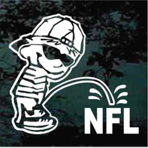 Calvin pee on the NFL decal sticker
