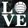 Love volley ball decal sticker a3