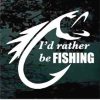 Rather be fishing hook catfish decal sticker