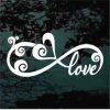 Love heart infinity decal sticker