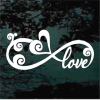 Love heart infinity window decal Sticker