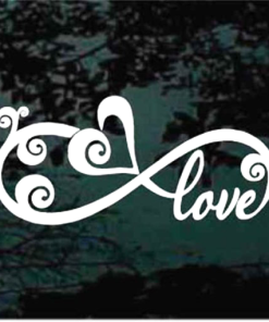 Love heart infinity window decal Sticker