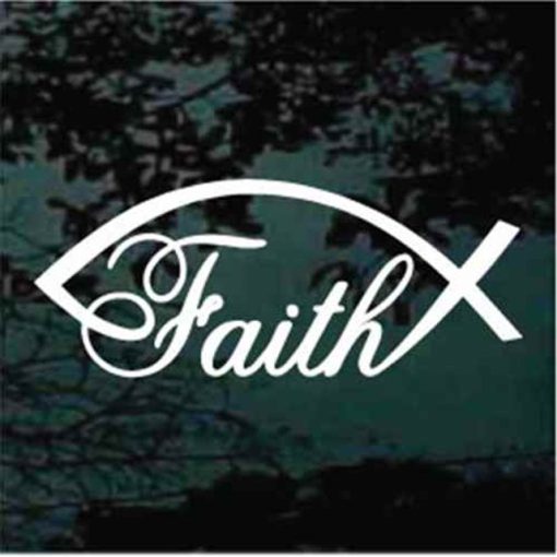 Christian Faith Fish Decal Sticker