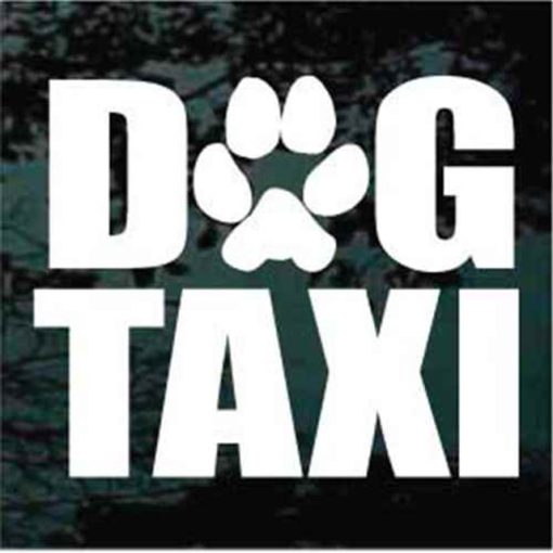 Dog Taxi Decal Sticker