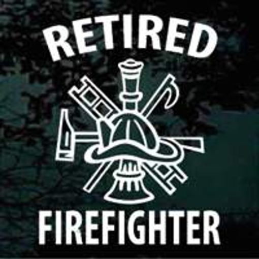 Retired Firefighter Fireman Decal Sticker