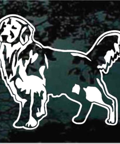 Golden Retriever posing Dog Window Decal Sticker