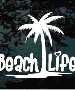Beach life palm tree Decal Sticker