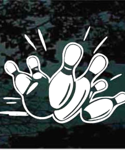 Bowling Pins Bowler window decal Sticker