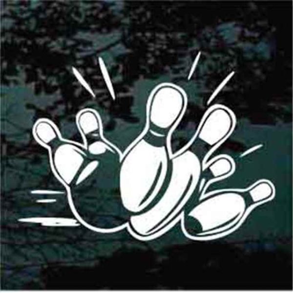 Bowling Pins Bowler Decal Sticker