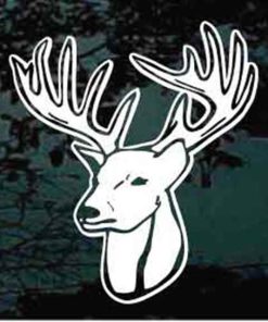 Deer Head Rack Decal Sticker
