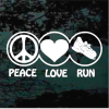 Peace Love Run Runner Running window decal Sticker