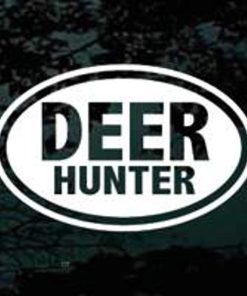 Deer Hunter Oval decal sticker