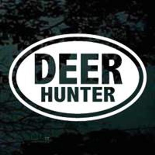 Deer Hunter Oval decal sticker