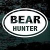 Bear hunter oval decal sticker
