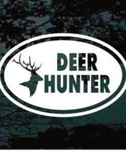 Deer Hunter Deer Bust oval decal sticker