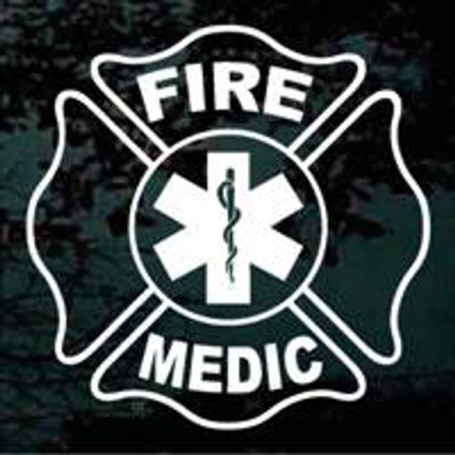 Fire medic badge decal sticker