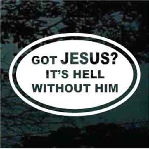 Got Jesus Oval Decal Sticker