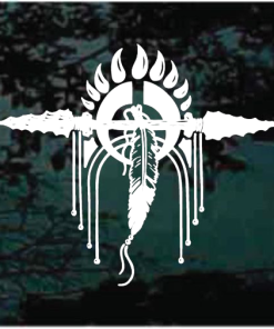 Dreamcatcher spears feather window decal Sticker