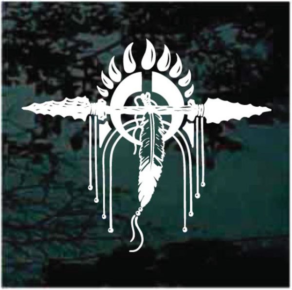 Dreamcatcher spears feather decal sticker