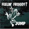 Frog Feeling Froggy Jump decal sticker