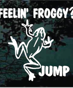 Frog Feeling Froggy Jump window decal Sticker