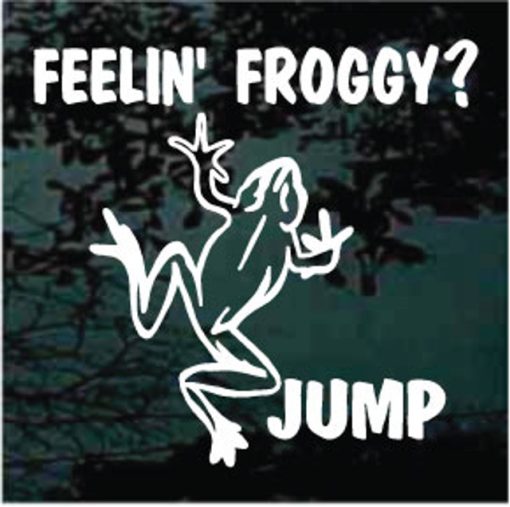 Frog Feeling Froggy Jump decal sticker