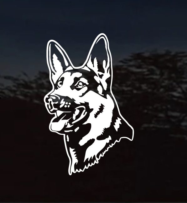 German Shepherd head decal sticker