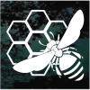 Honeybee hive honeycomb window decal Sticker