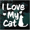 I love my cat hearts cat decal Sticker