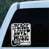 Peace Love Country Music Decal Sticker