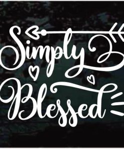 Simply Blessed Christian Decal Sticker