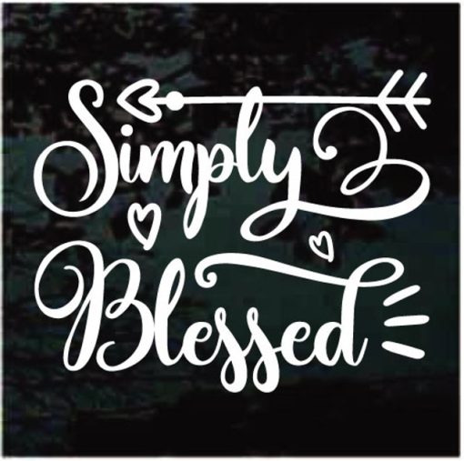 Simply Blessed Christian Decal Sticker
