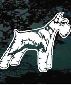 Schnauzer Standing Dog Decal Stickers