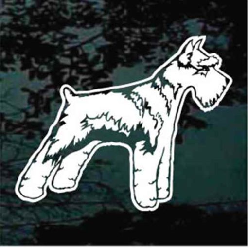 Schnauzer Standing Dog Decal Stickers