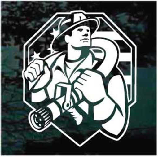 American Fireman Firefighter shield decal sticker