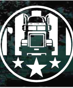 Trucker Truck Driver American Flag decal sticker