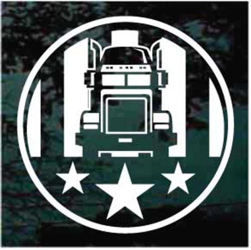Trucker Truck Driver American Flag decal sticker