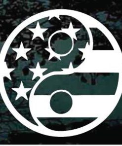 American flag yin yang decal sticker